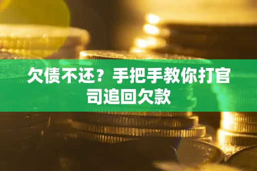 武汉欠债不还？手把手教你打官司追回欠款