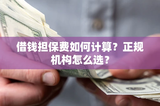 武汉借钱担保费如何计算？正规机构怎么选？