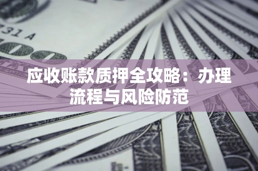 武汉应收账款质押全攻略：办理流程与风险防范