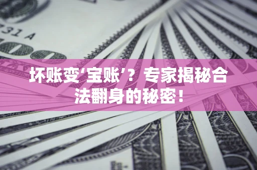 武汉坏账变‘宝账’？专家揭秘合法翻身的秘密！