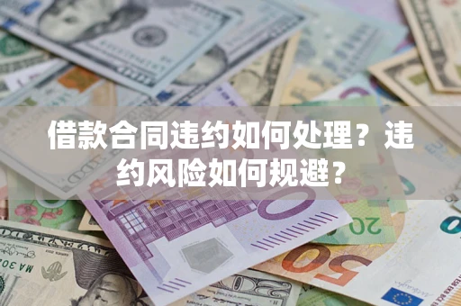 武汉借款合同违约如何处理？违约风险如何规避？