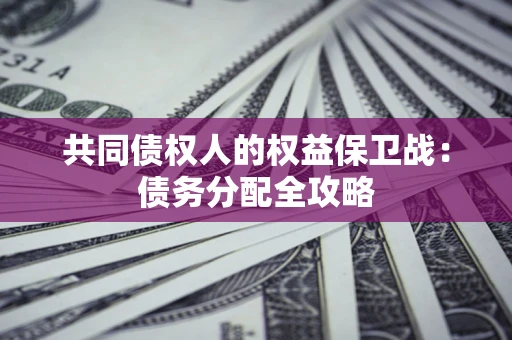 武汉共同债权人的权益保卫战：债务分配全攻略