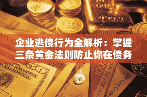 武汉企业逃债行为全解析：掌握三条黄金法则防止你在债务乱局中“踩雷”
