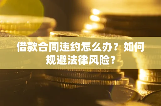 武汉借款合同违约怎么办？如何规避法律风险？